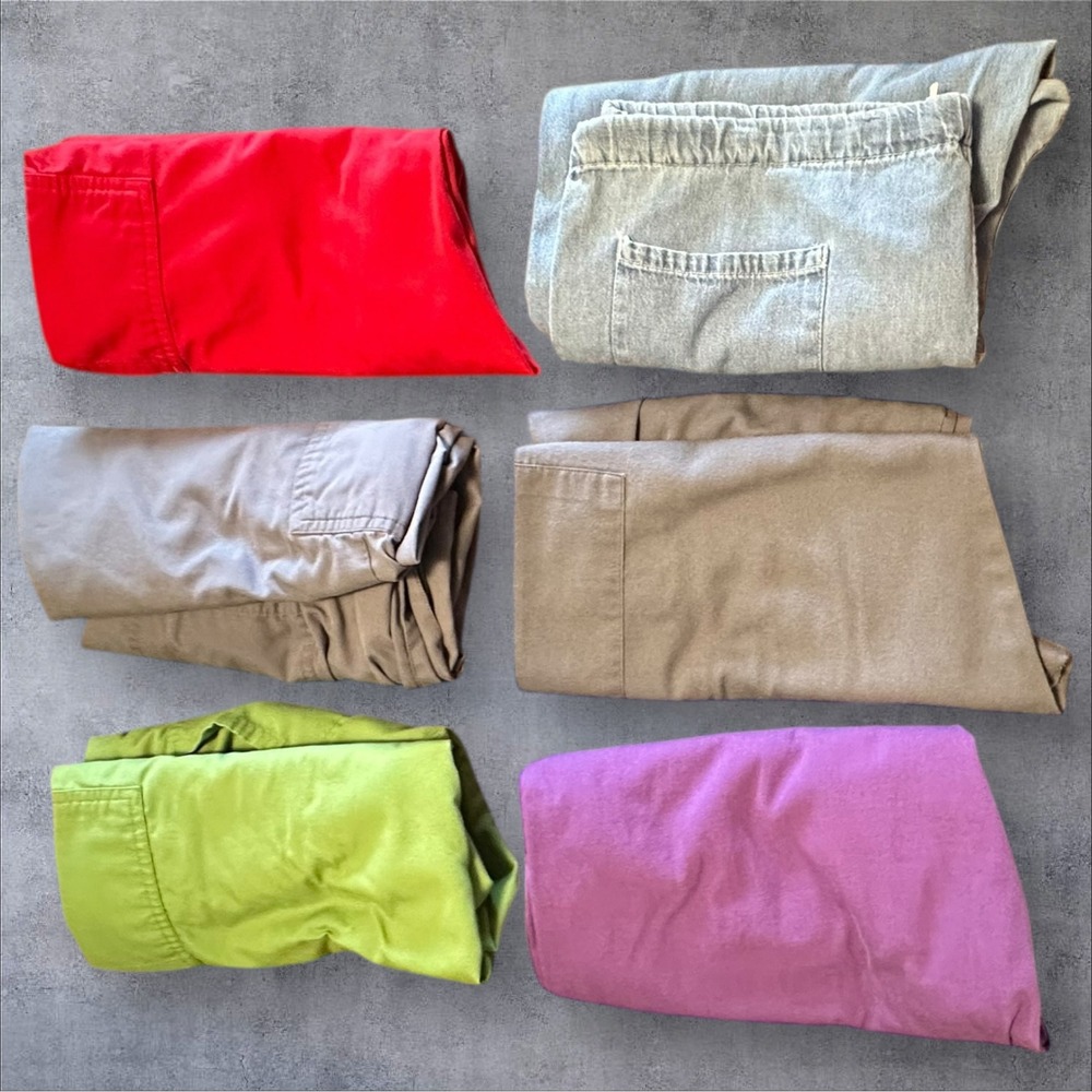 Lot of 6 Women's Scrub‎ Pants Size Medium Solid Colors Medical Workwear - Picture 2 of 14